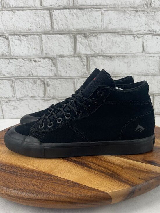 Emerica Indicator High Widow Mens Sz. 8 Triple Black Suede Skateboarding Shoes main image 6